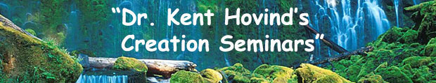 “Dr. Hovinds Creation Seminars” banner