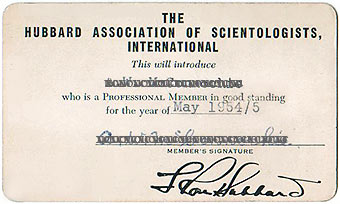 HASI membershipcard 1954